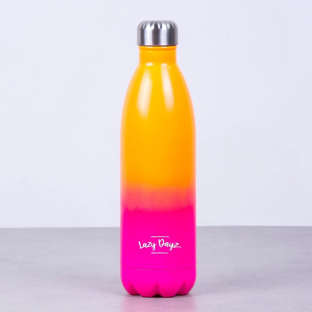 Lazy Dayz Double-Wall Drink Bottle 1L – Orange Pink Ombre