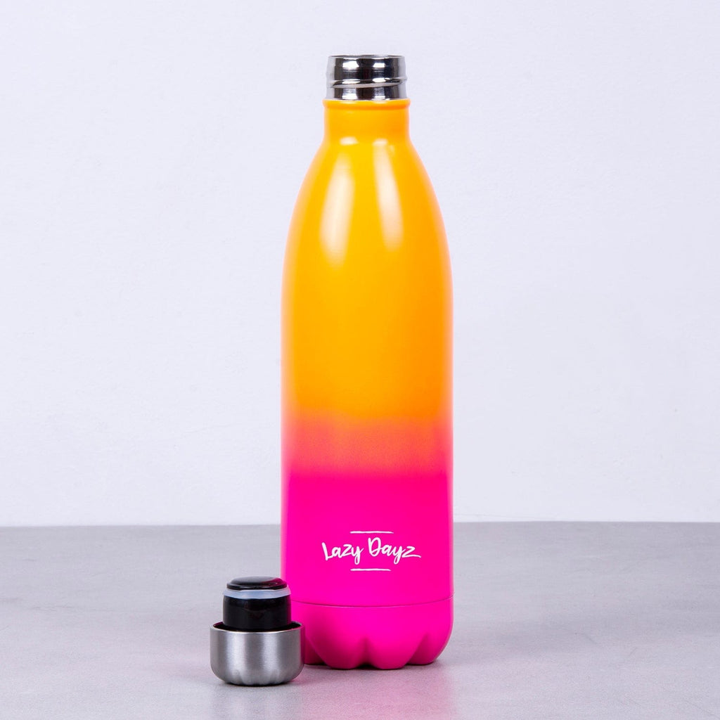 Lazy Dayz Double-Wall Drink Bottle 1L – Orange Pink Ombre