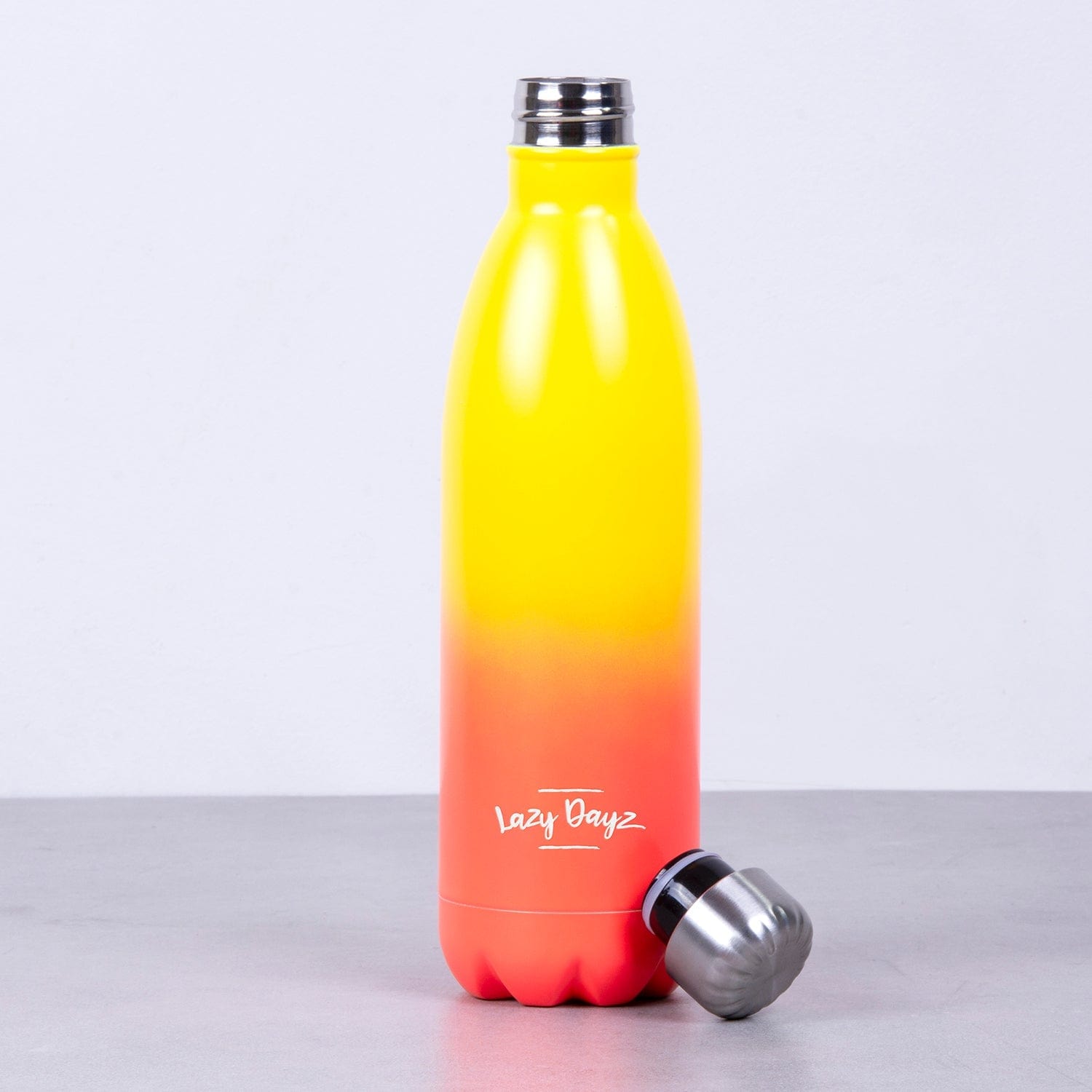 Lazy Dayz Double-Wall Drink Bottle 1L – Yellow Peach Ombre