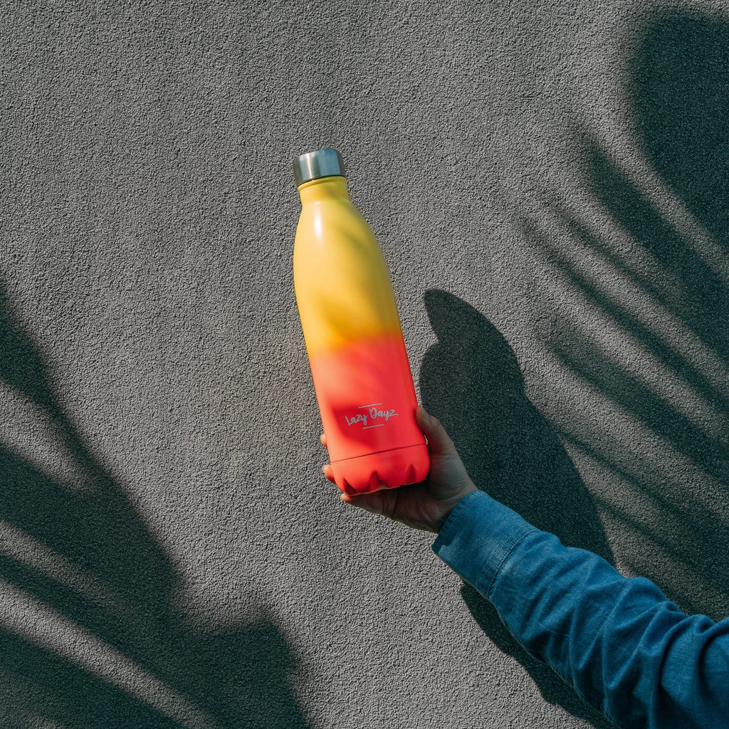 Lazy Dayz Double-Wall Drink Bottle 1L – Yellow Peach Ombre