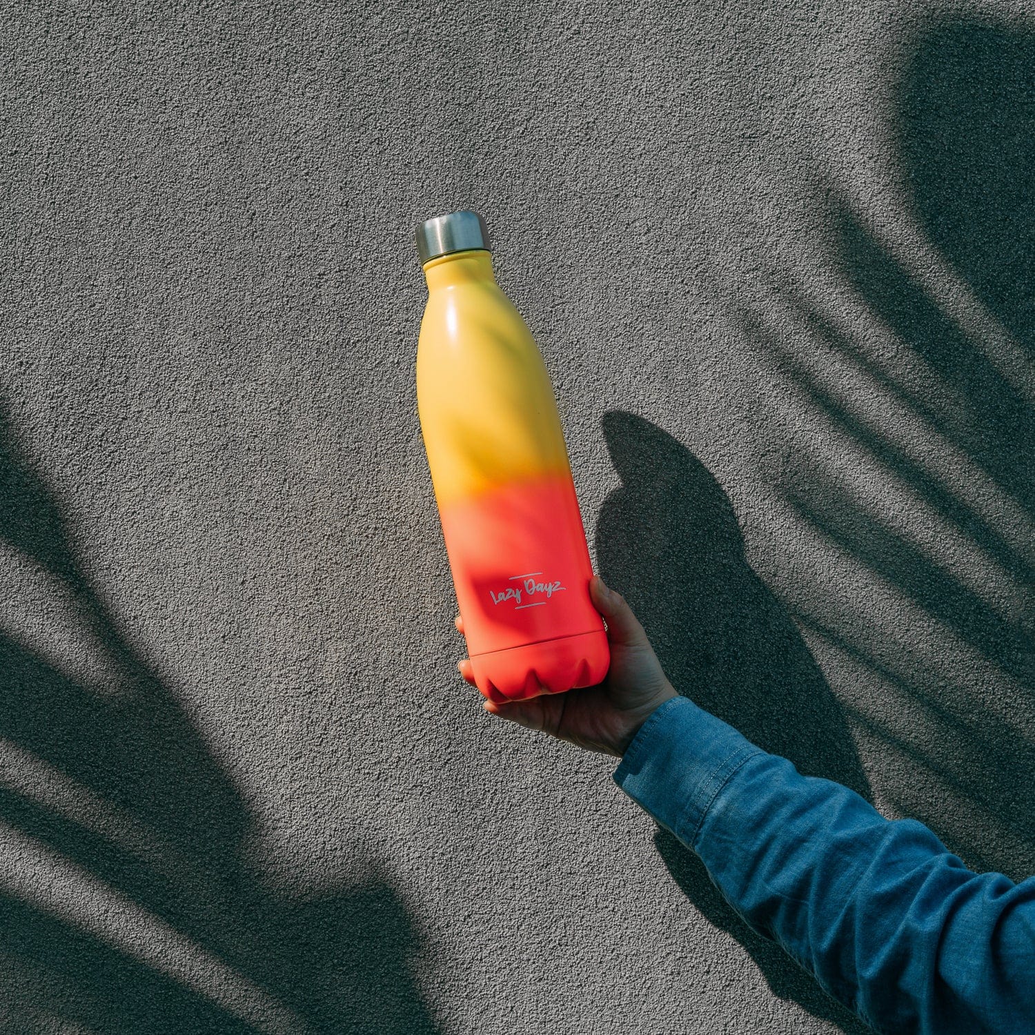 Lazy Dayz Double-Wall Drink Bottle 1L – Yellow Peach Ombre