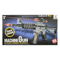 Electric Toy Machine Gun – Battery Operated with Flashing Lights, Sound & Infrared Ray – Pretend Play Gun with Scope & Spinning Barrel – Ages 8+