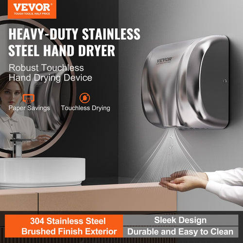 1800W Stainless Steel Automatic Hand Dryer