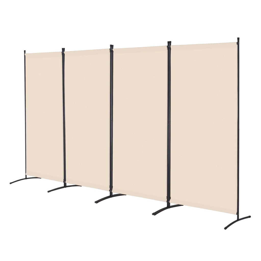 4-Panel Extra-Wide Fabric Room Divider – Beige