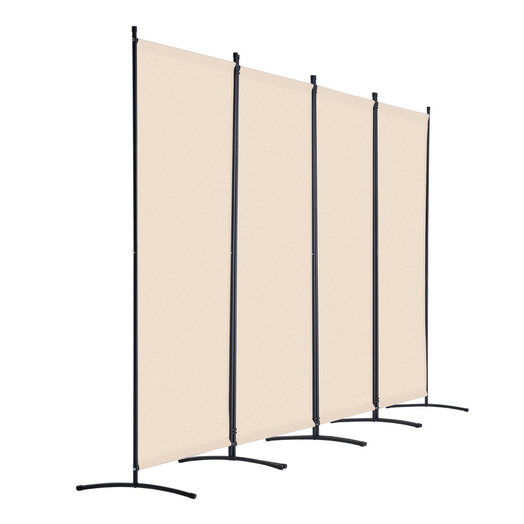 4-Panel Extra-Wide Fabric Room Divider – Beige