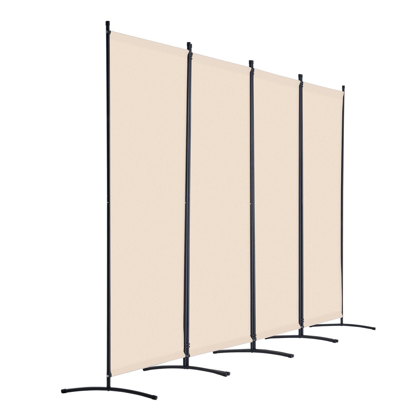 4-Panel Extra-Wide Fabric Room Divider – Beige