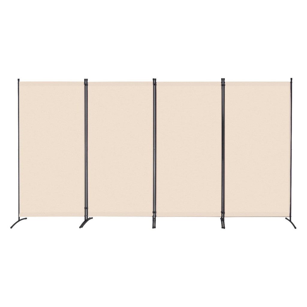4-Panel Extra-Wide Fabric Room Divider – Beige