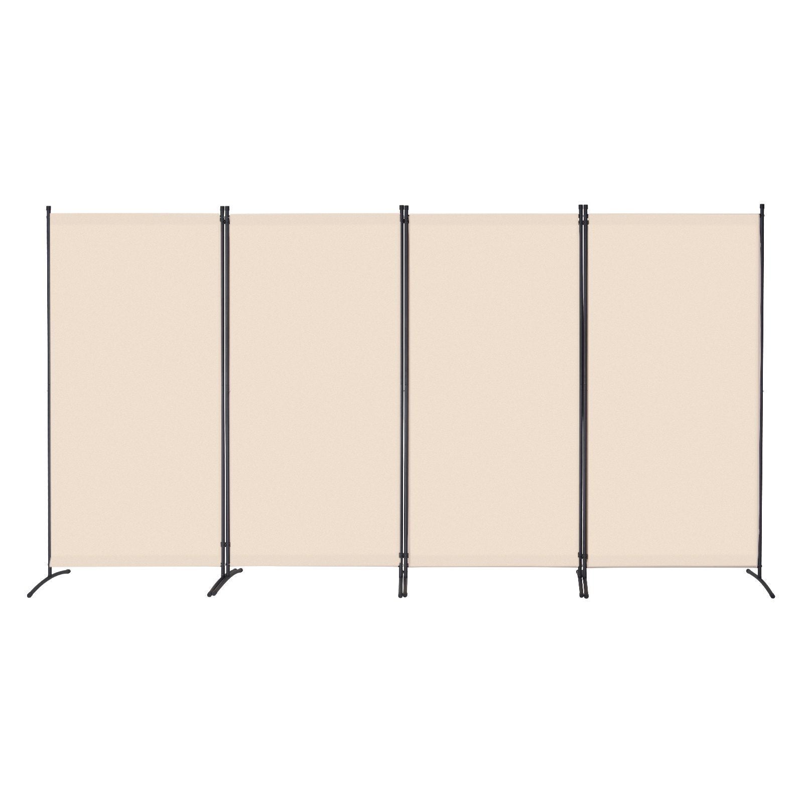 4-Panel Extra-Wide Fabric Room Divider – Beige