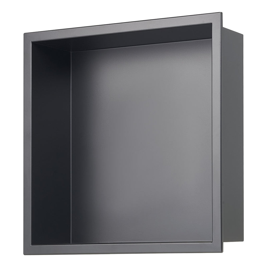 Shower Niche, 33.0 x 33.0 x 10.2 cm Recessed Wall Niche, Heavy-duty Stainless Steel Modern Soap & Shampoo Storage Organizer, Sealed Waterproof, Durable & Easy to Install, Black for Bathroom