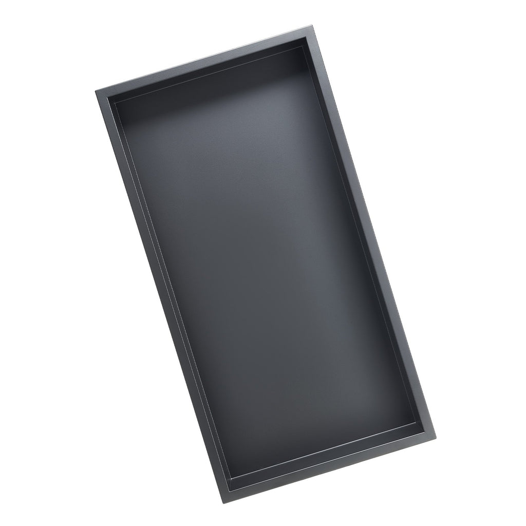 Shower Niche, 33.0 x 63.5 x 10.2 cm Recessed Wall Niche, Heavy-duty Stainless Steel Modern Soap & Shampoo Storage Organizer, Sealed Waterproof, Durable & Easy to Install, Black for Bathroom