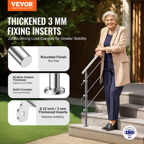 120cm Stainless-Steel Outdoor Stair Handrail