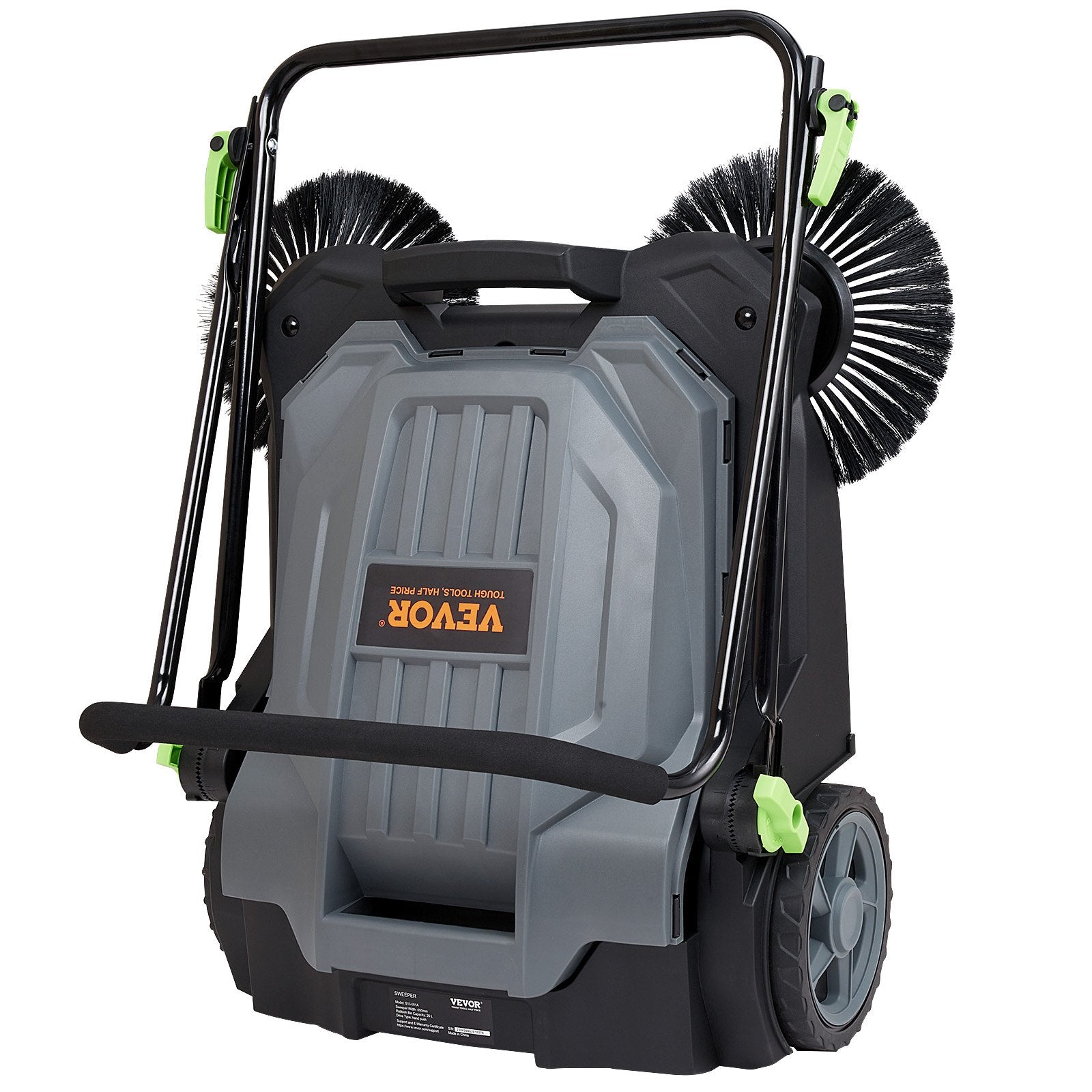 VEVOR 25.6-Inch Walk-Behind Floor Sweeper