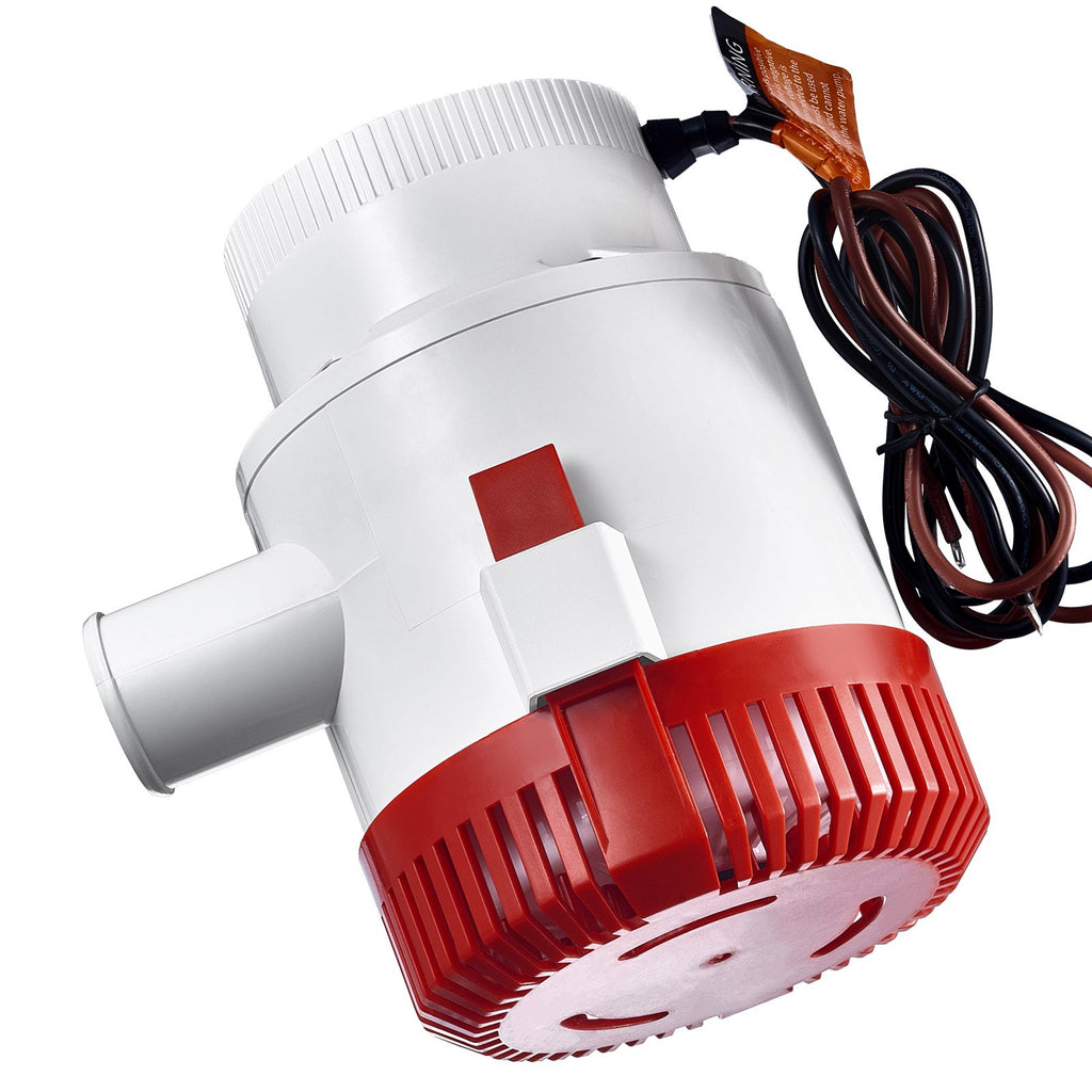 Bilge Pump, 3000GPH Automatic Submersible Boat Bilge Water Pump with Float Switch, 40 mm Outlet Diameter, Small Boat Bilge Pump, Marine Electric Bilge Pump for Boats, Ponds, Pools, Basements