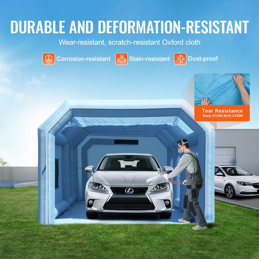 Inflatable Paint Booth 26.2x14.8x9.8ft Inflatable Spray Booth 950W+750W