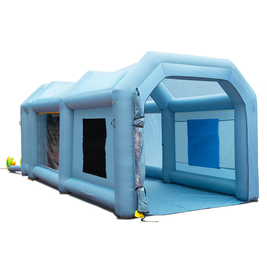 Inflatable Spray Booth Car Paint Tent 20x10x8ft Filter System 2 Blowers