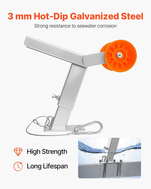 Adjustable Boat Trailer Winch Stand with Roller – 365–548mm
