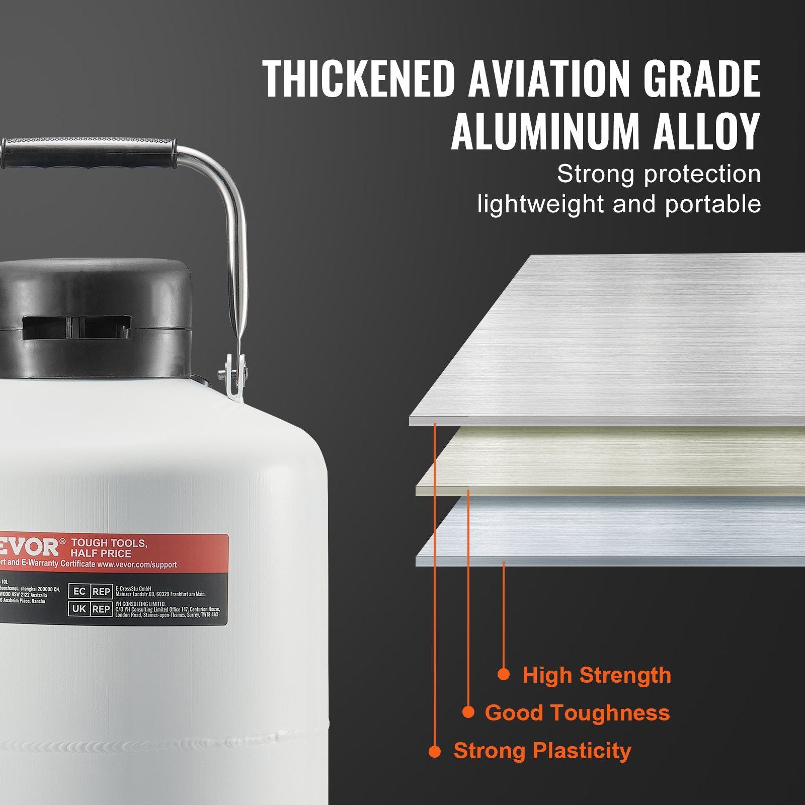 10L Liquid Nitrogen Storage Dewar