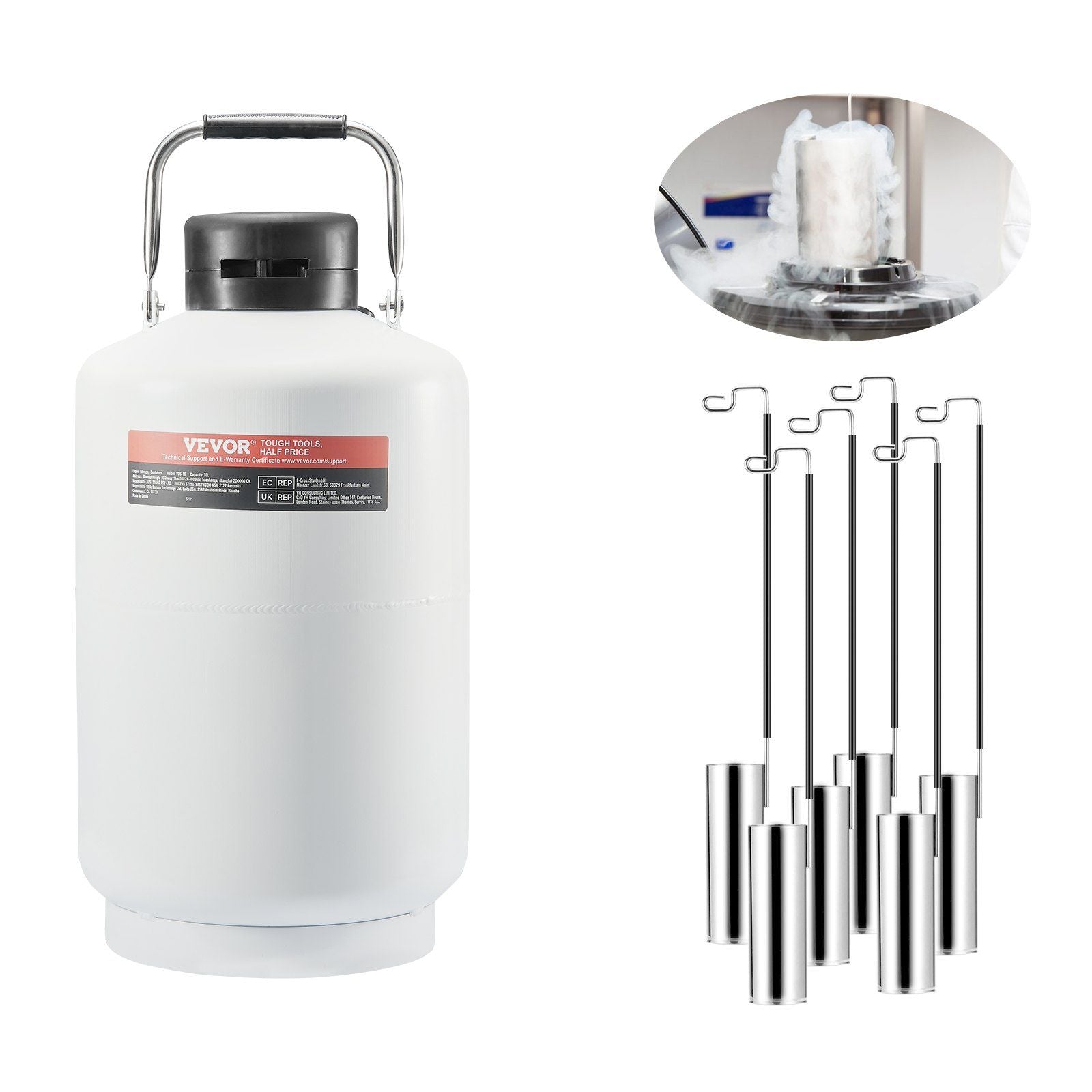10L Liquid Nitrogen Storage Dewar
