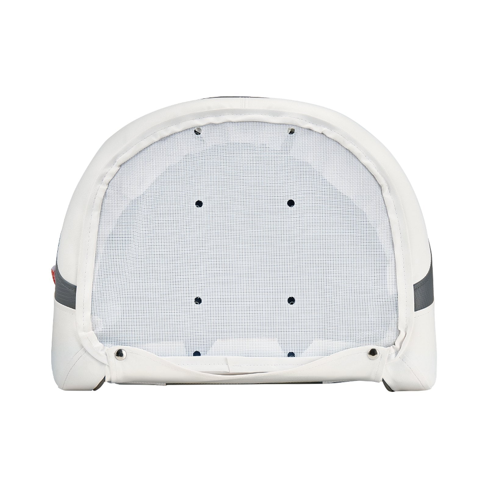 Boat Seat, High Backrest, Flip Up Boat Seat Captain Bucket Seat with Thickened Sponge Cushion & Waterproof PVC Leather, Ergonomic Design, Folding Boat Seat for Boats, Yachts, Ships, White & Grey
