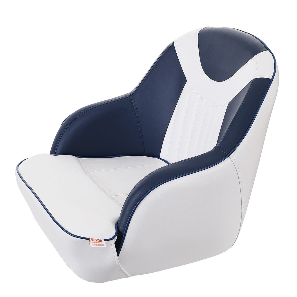 Captain Bucket Seat, Pontoon Boat Seat with Thickened Sponge Padding, Boat Captain Chair for Fishing Boat, Sightseeing Boat, Speedboat, Canoe, 1-Piece