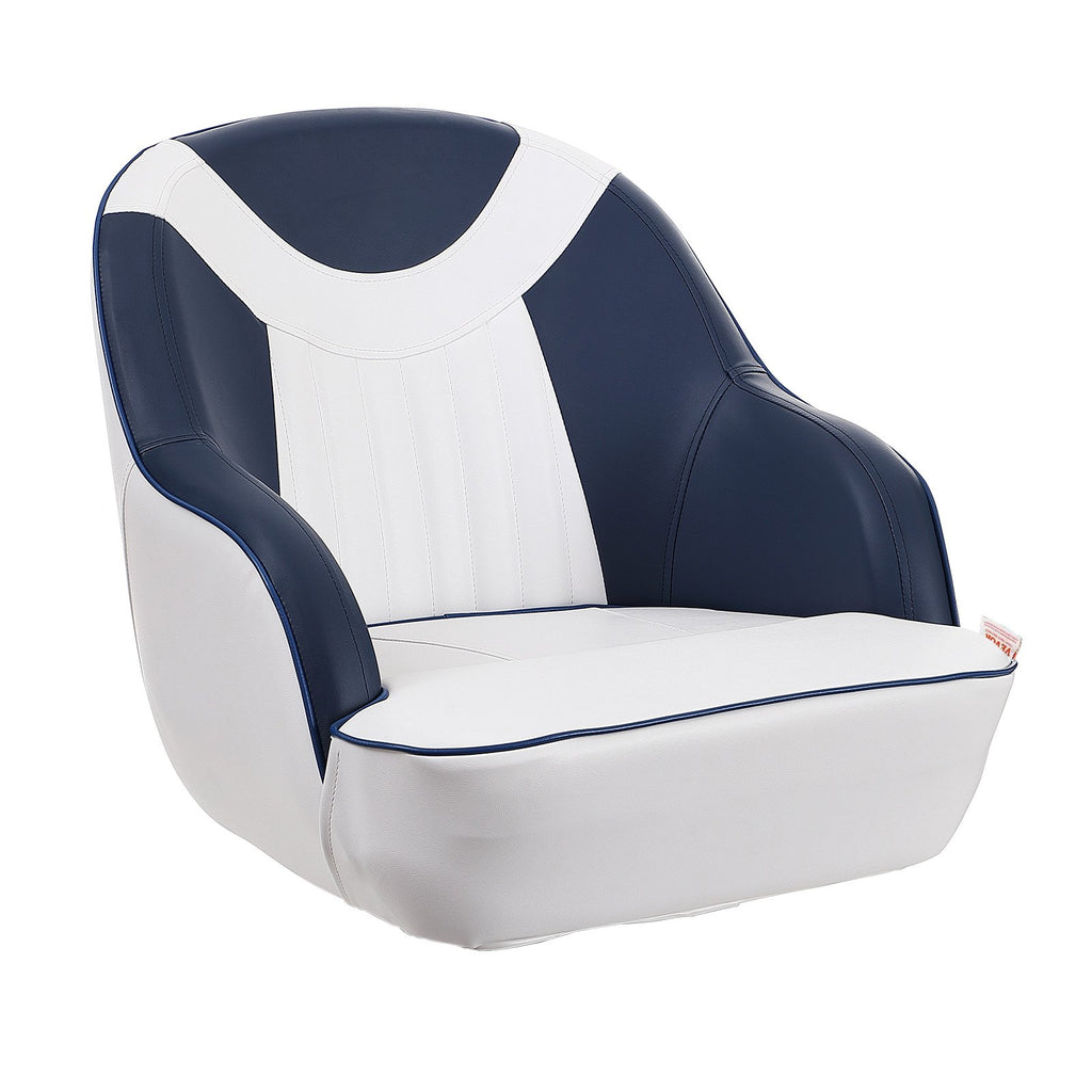 Captain Bucket Seat, Pontoon Boat Seat with Thickened Sponge Padding, Boat Captain Chair for Fishing Boat, Sightseeing Boat, Speedboat, Canoe, 1-Piece