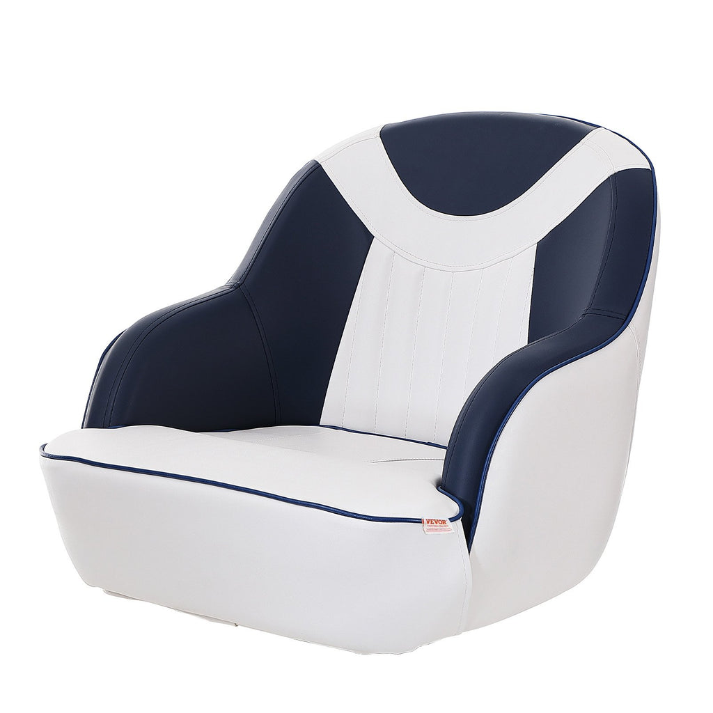 Captain Bucket Seat, Pontoon Boat Seat with Thickened Sponge Padding, Boat Captain Chair for Fishing Boat, Sightseeing Boat, Speedboat, Canoe, 1-Piece