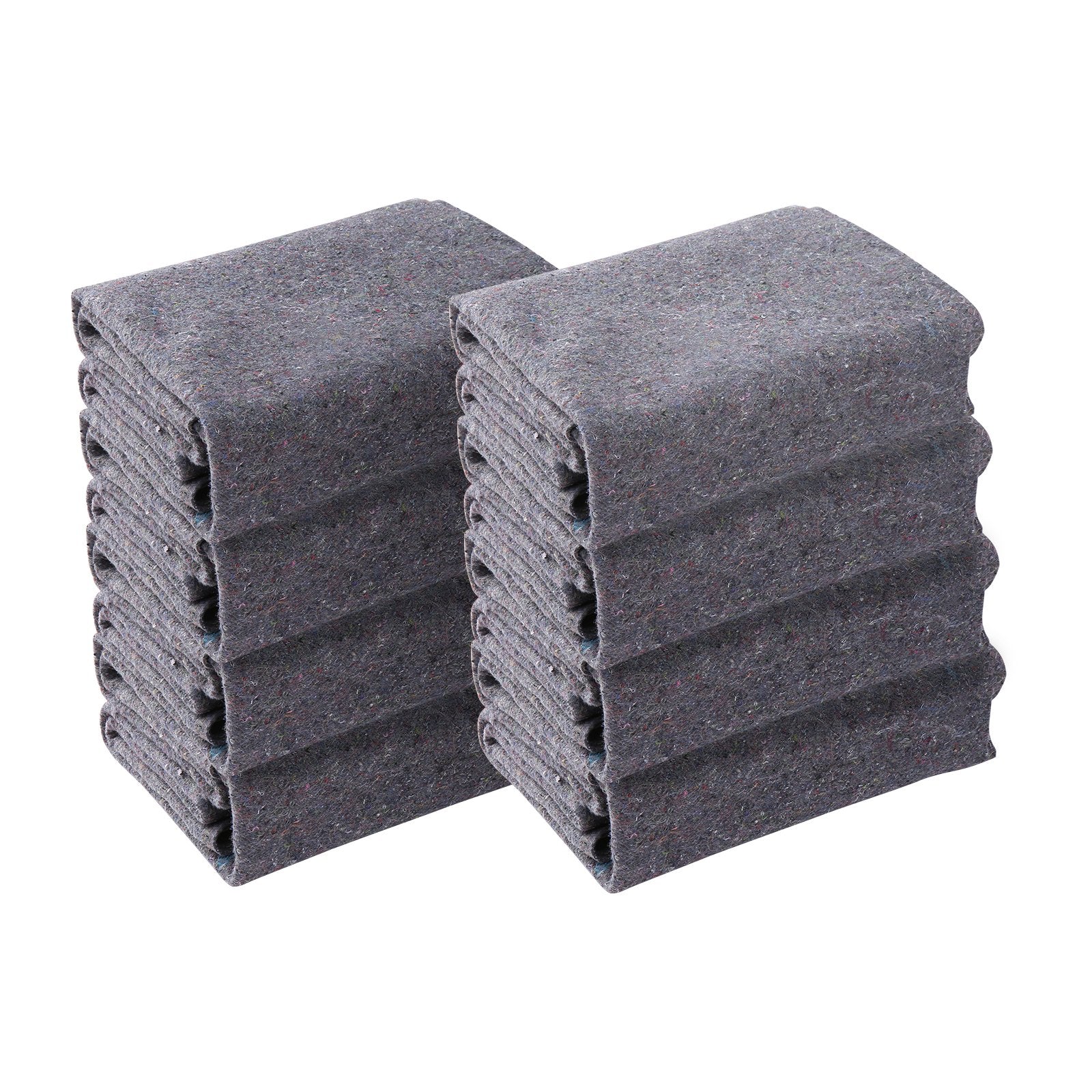 Moving Blankets, 1829 x 1372 mm, 12 kg/dz Weight, 12 Pack, Professional Recycled Cotton Packing Blanket, Large Heavy Duty Shipping Mover Pads Perfect for Protecting Furniture, Floors, Appliances