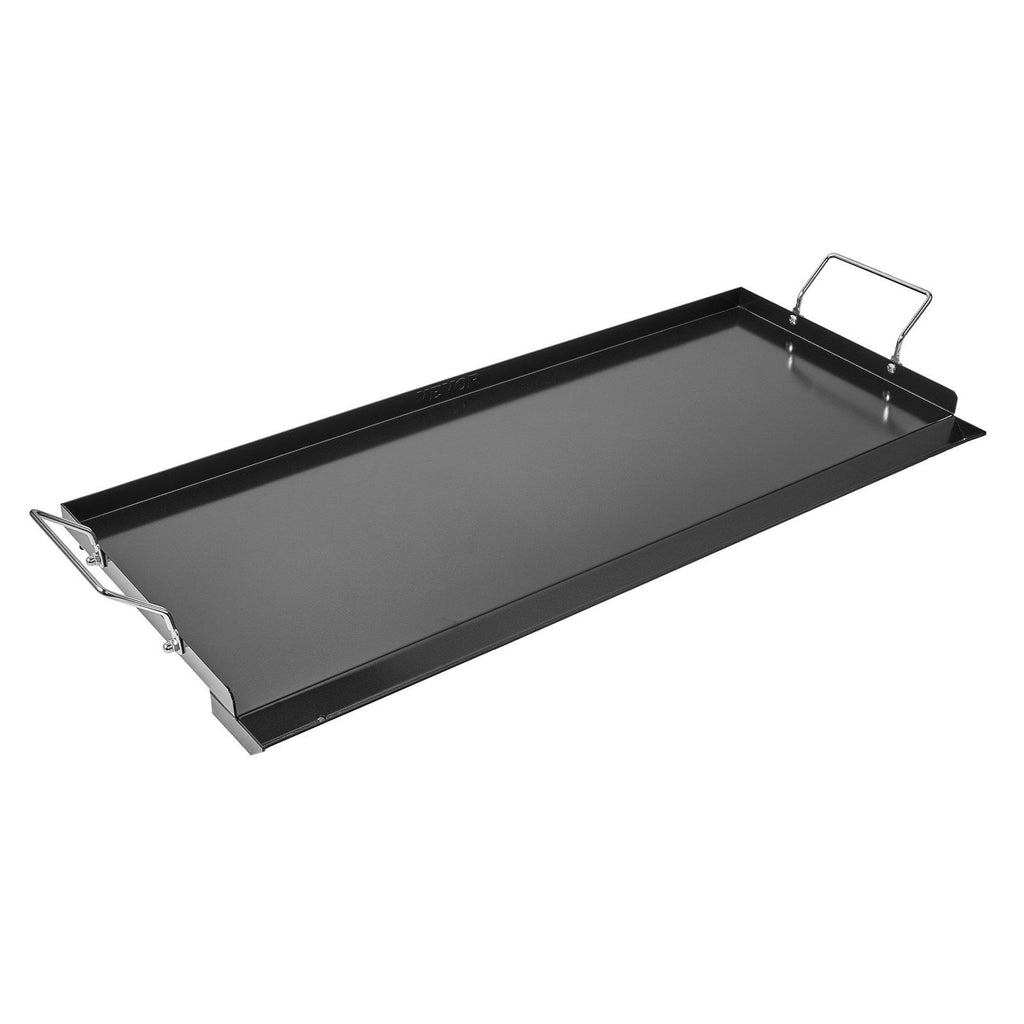 Carbon Steel Griddle, 32x14 inch Universal Flat Top Rectangular Plate, Gas Grill Griddle for BBQ Grill, Teppanyaki, Portable Family Cookware with Handle, for Camping Tailgating Party