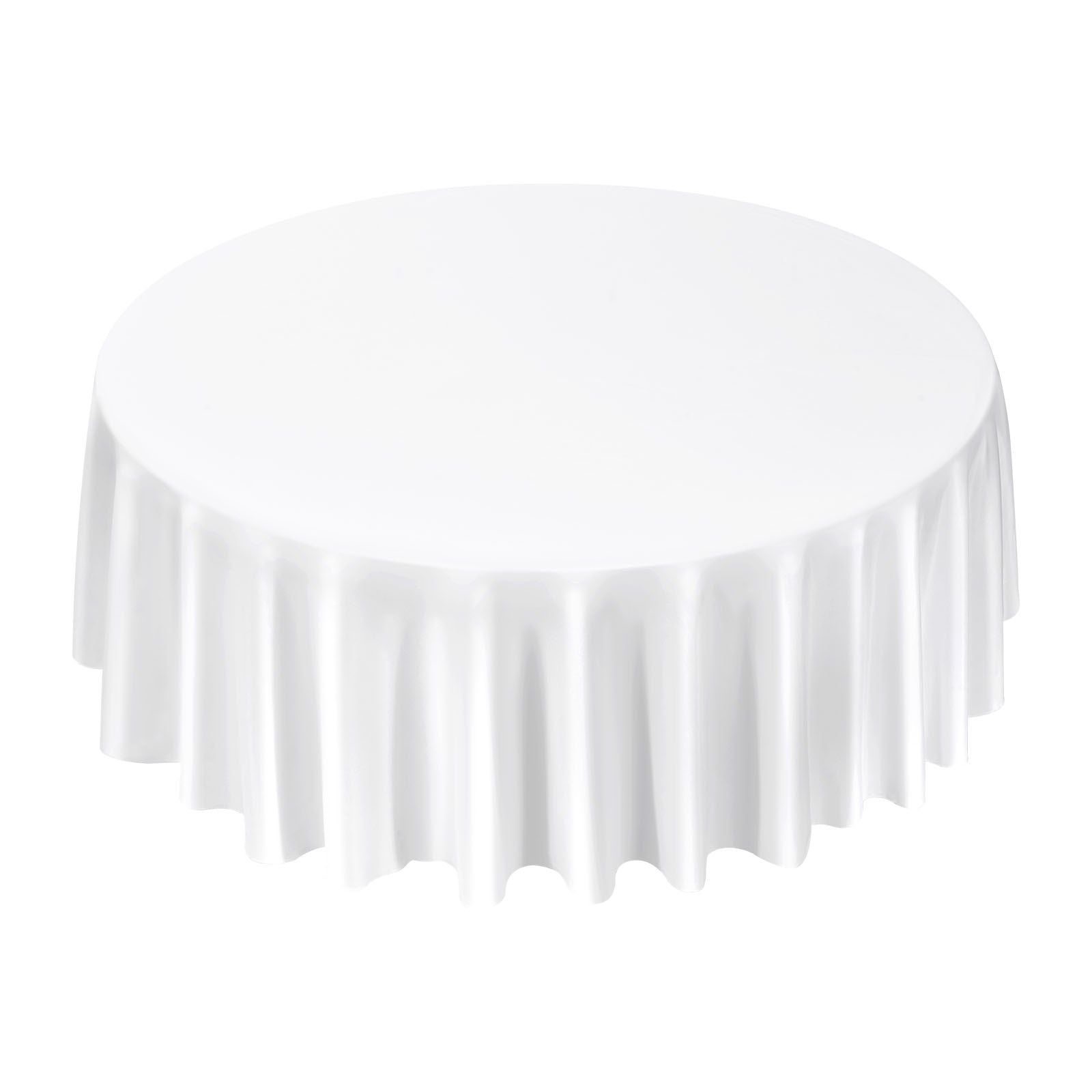 2-Pack White Round Tablecloths – 305cm