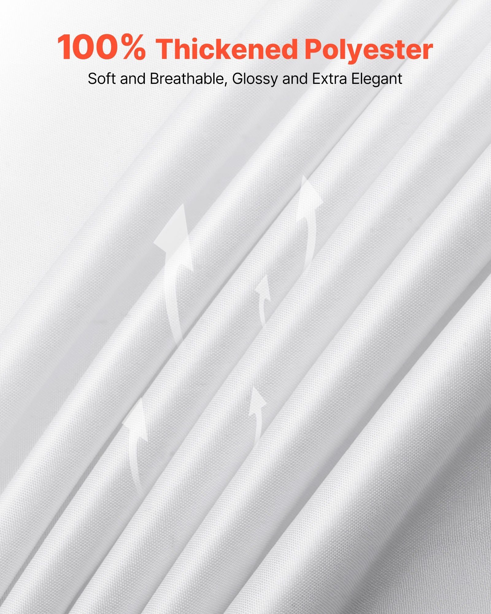 2-Pack White Round Tablecloths – 305cm