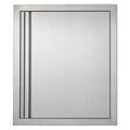 BBQ Access Door, 457x533 mm Single Outdoor Kitchen Door, Stainless Steel Flush Mount Door, Wall Vertical Door with Recessed Handle, for BBQ Island, Grilling Station, Outside Cabinet