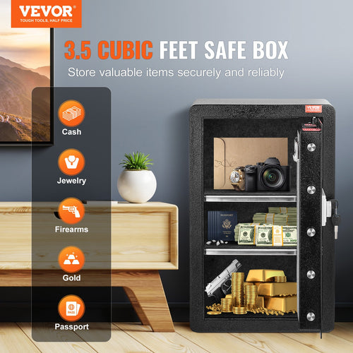 3.5 cu ft Single-Door Digital Safe – Black