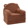 Baby Chair Foldable 2-in-1 Baby Lounger Couch Cartoon Kids Sofa Brown