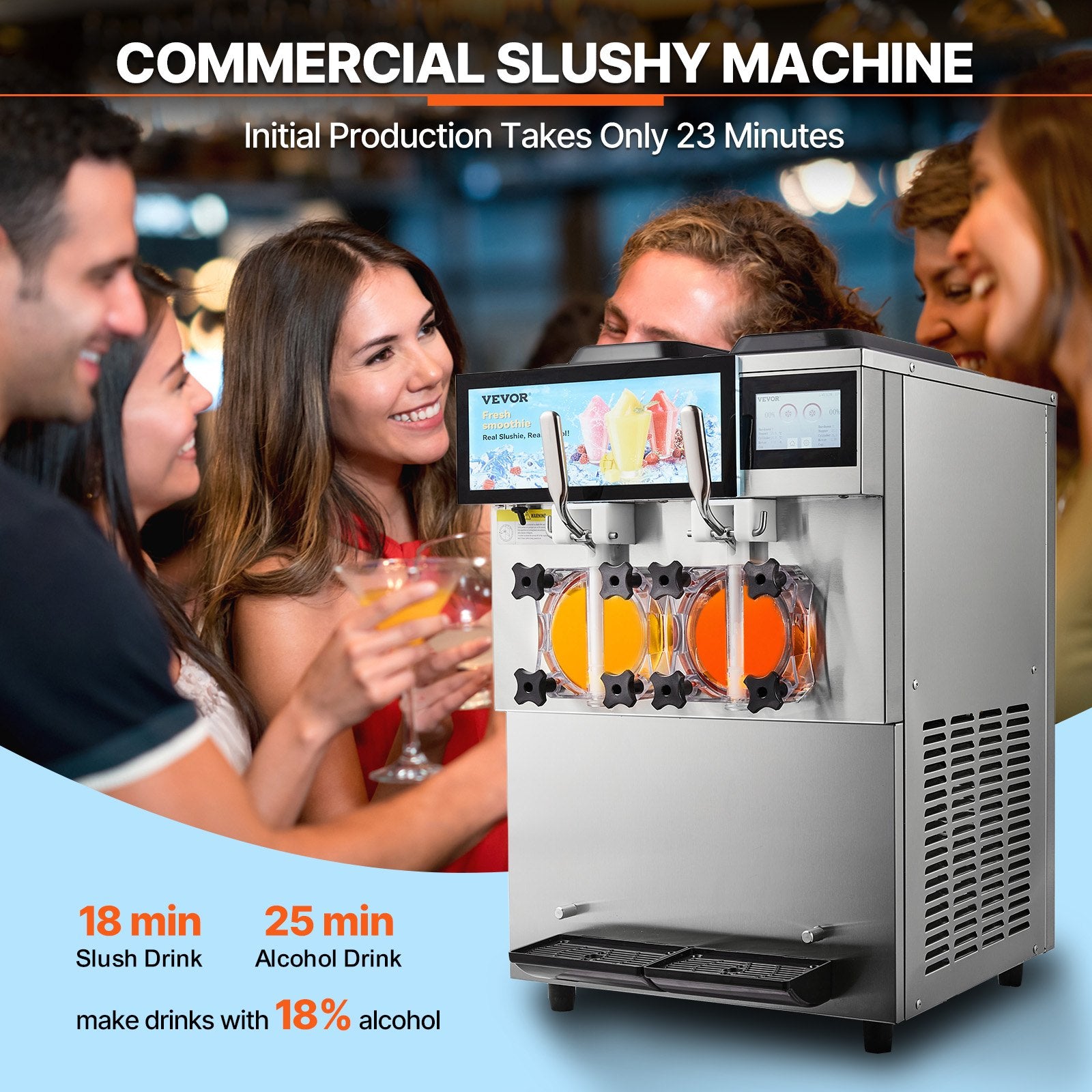 24L Commercial Slushy Machine – Dual Tank