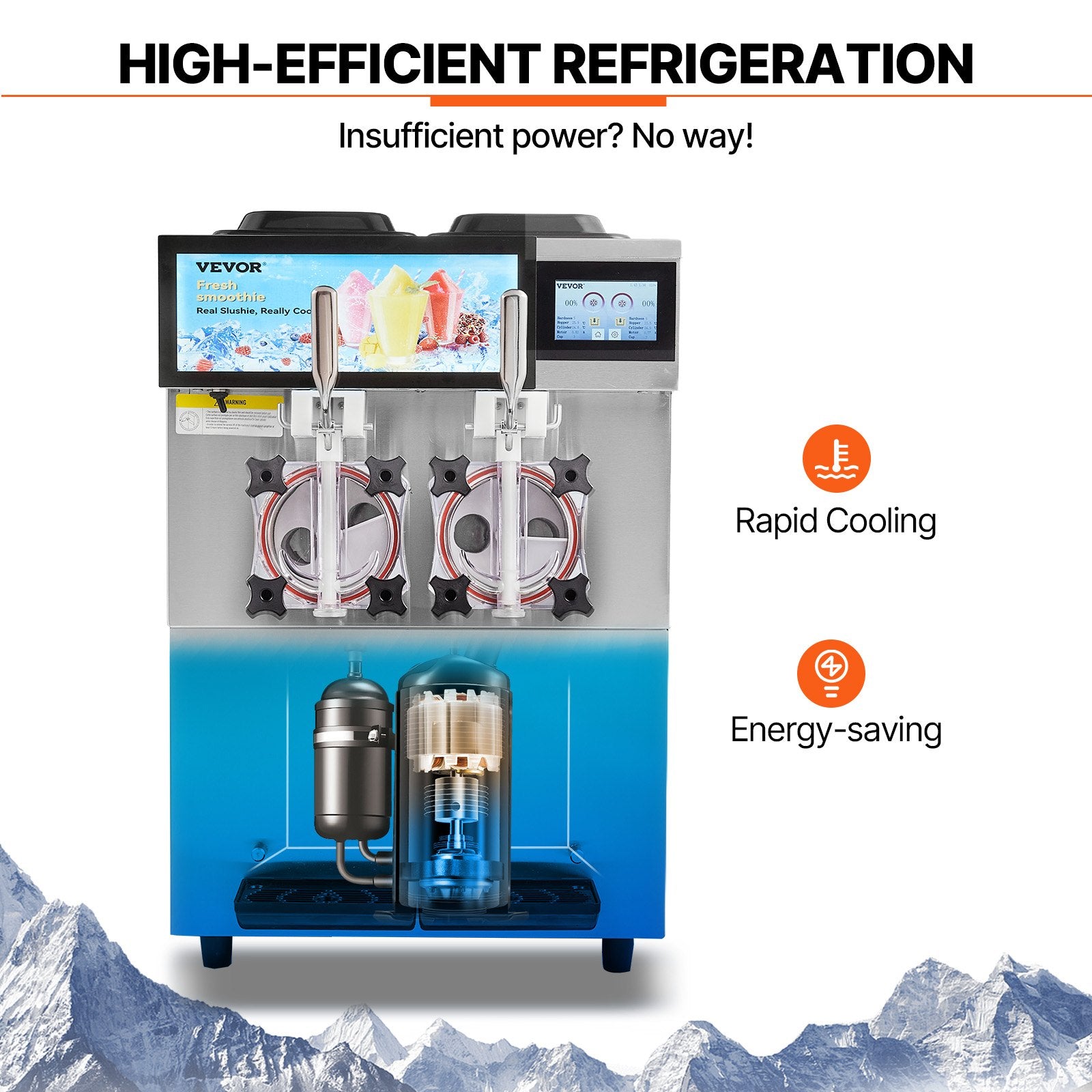 24L Commercial Slushy Machine – Dual Tank