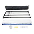 Dust Barrier Poles, 12 Ft Barrier Poles, Dust Barrier System with 4 Telescoping Poles, Magnetic Zipper, Carry Bag and 32.8x13.12 Ft Plastic Film, for Interior Decoration, Painting