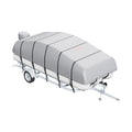 Pontoon Boat Cover 800D Waterproof Trailerable 19-20 ft with Storage Bag
