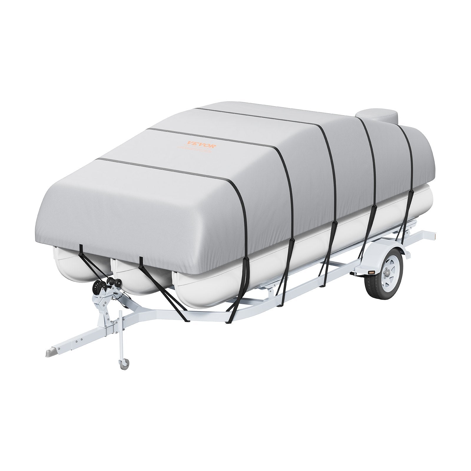 Pontoon Boat Cover 800D Waterproof Trailerable 19-20 ft with Storage Bag