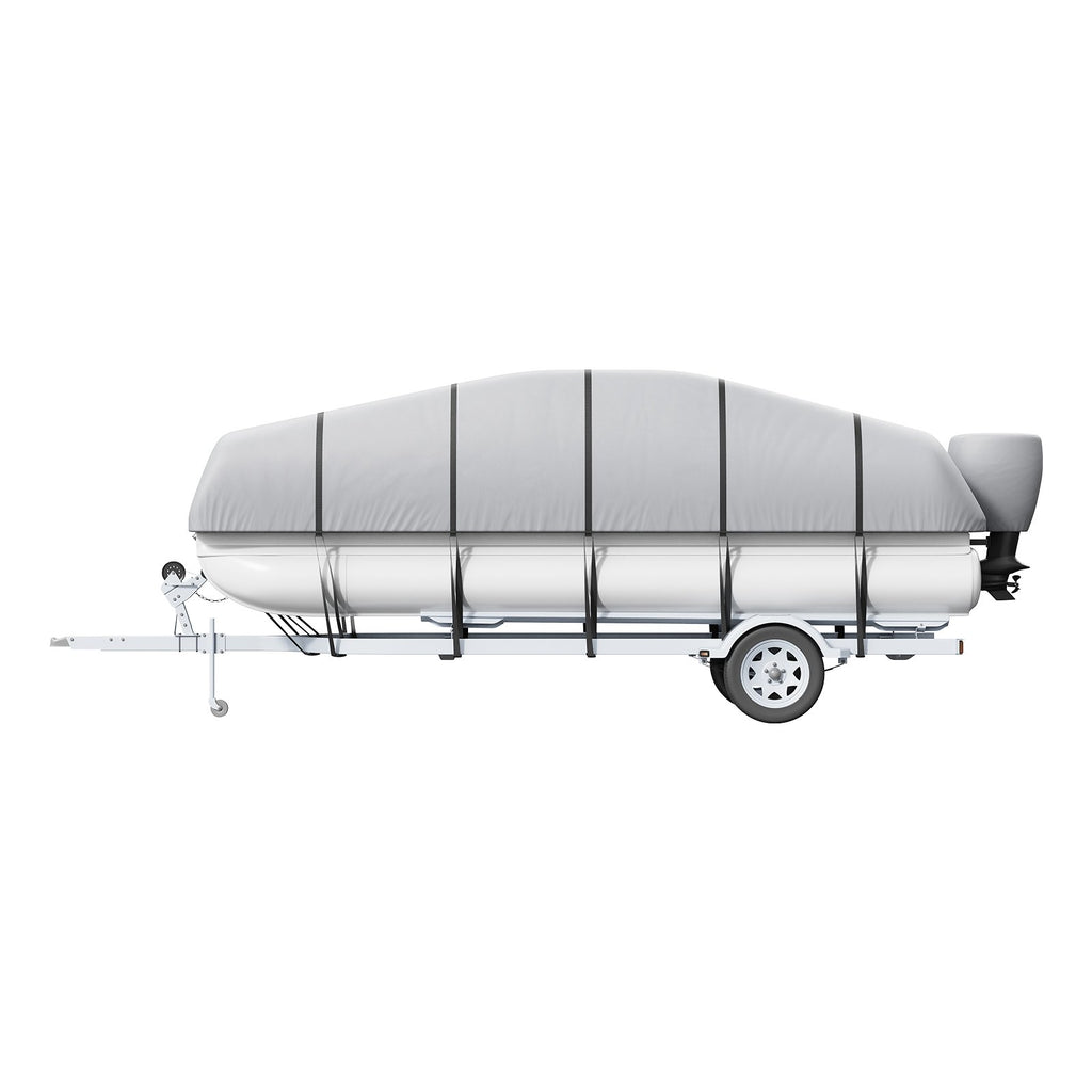 Pontoon Boat Cover 800D Waterproof Trailerable 19-20 ft with Storage Bag