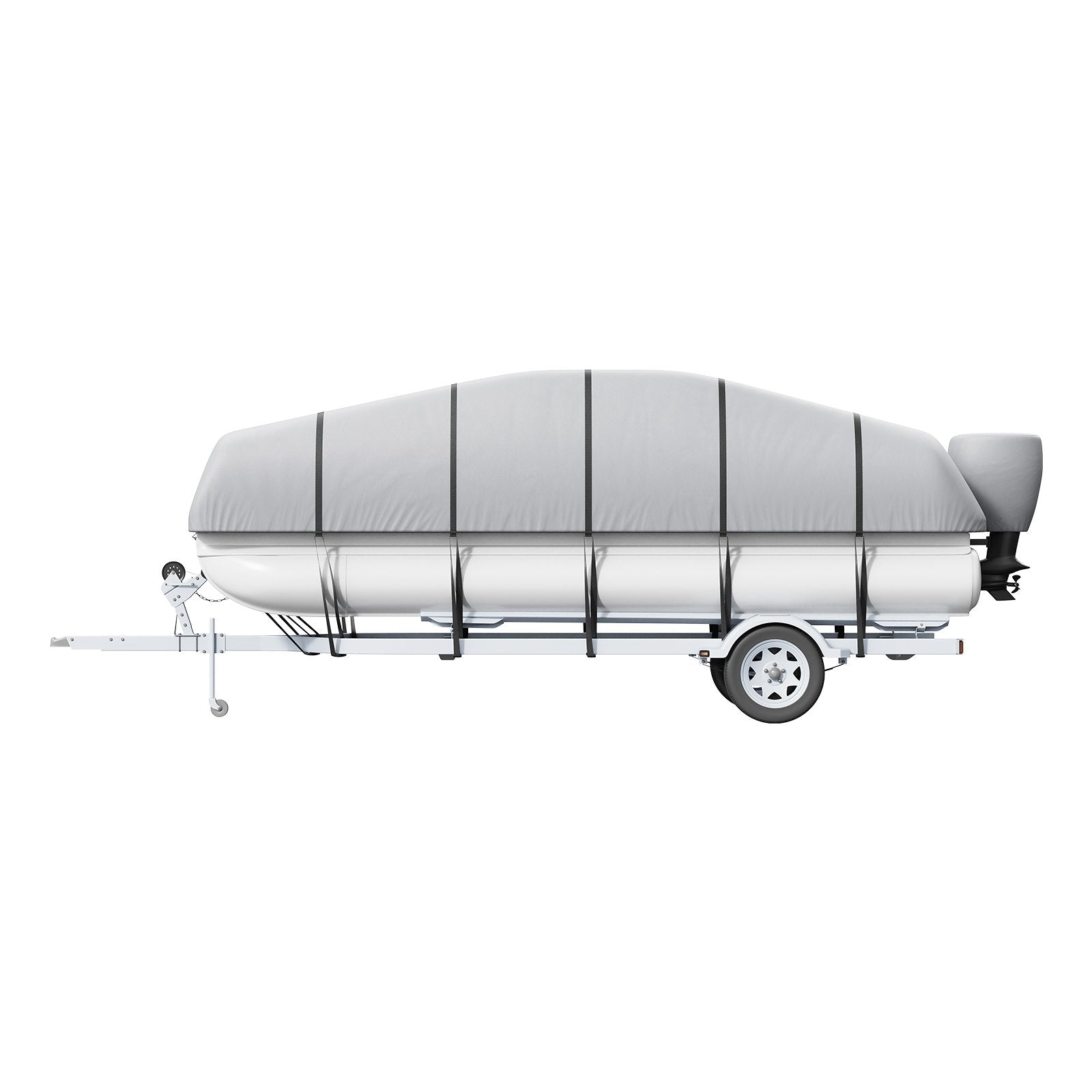 Pontoon Boat Cover 800D Waterproof Trailerable 19-20 ft with Storage Bag