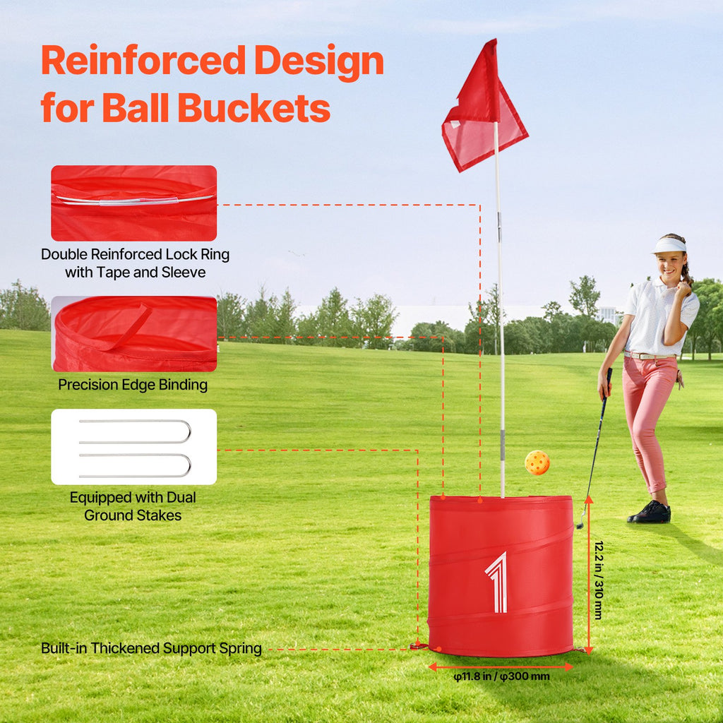 Backyard Golf Game, 6 Hole Golf Course, Golf Game Practice Games, Golf Chipping Game for Family, Adults and Kids, Portable Outdoor Yard Golf Game for Lawn, Yard, Camping, Park, Beach