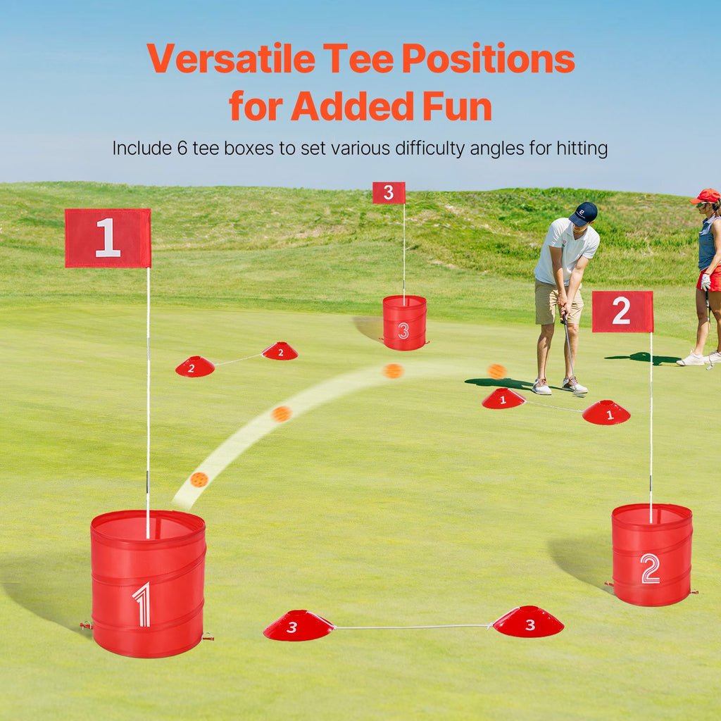 Backyard Golf Game, 6 Hole Golf Course, Golf Game Practice Games, Golf Chipping Game for Family, Adults and Kids, Portable Outdoor Yard Golf Game for Lawn, Yard, Camping, Park, Beach