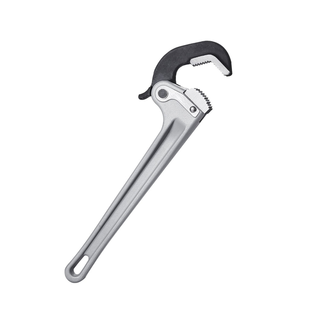 Pipe Wrench, 14" Aluminum Straight Pipe Wrench, Automatic Jaw Adjustment, Adjustable Plumbing Wrench, Easy to Carry, Ergonomic Handle, Hangable Design, for Water Pipes, Automotive Repairs