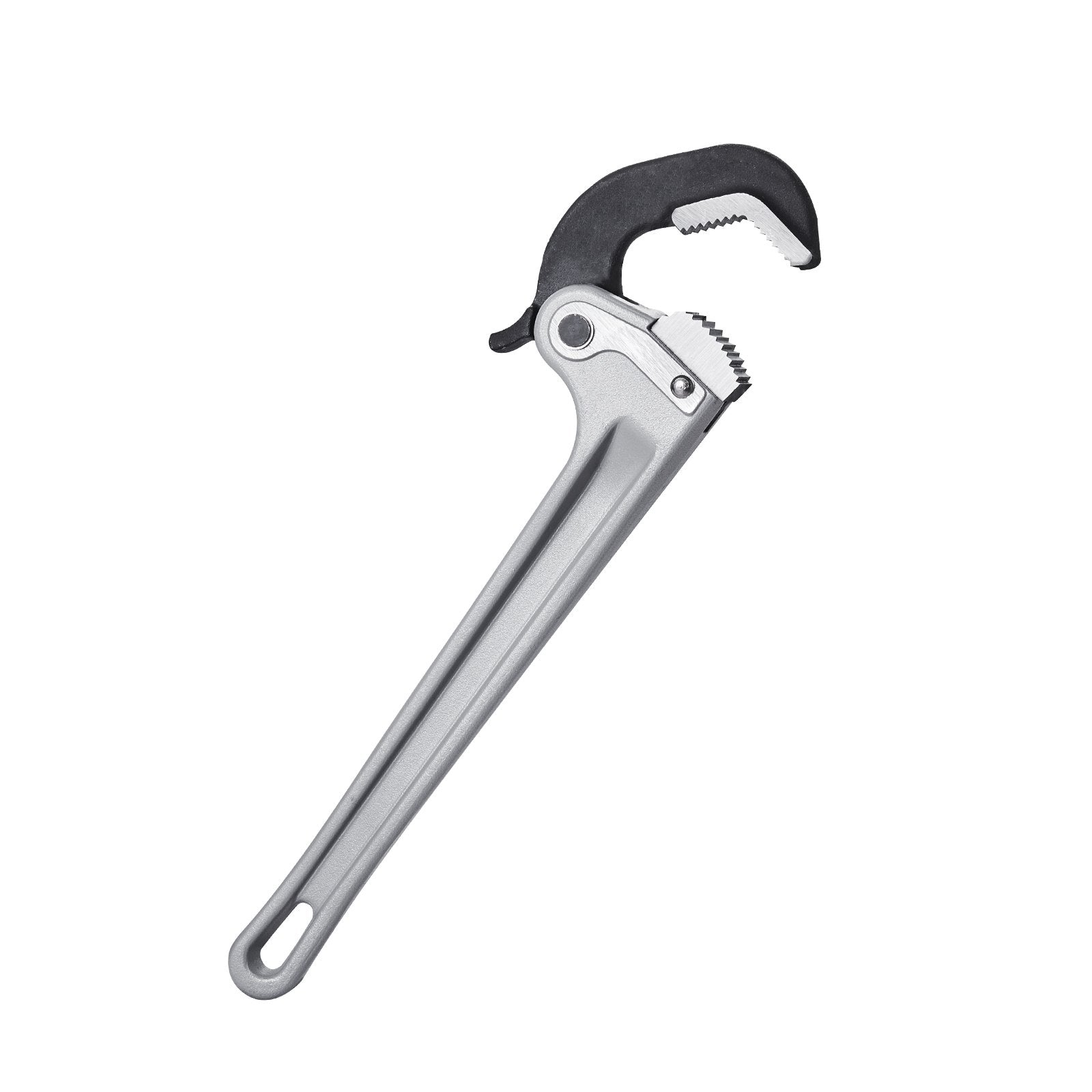 Pipe Wrench, 14" Aluminum Straight Pipe Wrench, Automatic Jaw Adjustment, Adjustable Plumbing Wrench, Easy to Carry, Ergonomic Handle, Hangable Design, for Water Pipes, Automotive Repairs