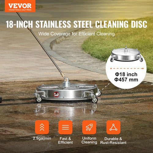 18-Inch Pressure Washer Surface Cleaner with Wheels – 4000 PSI