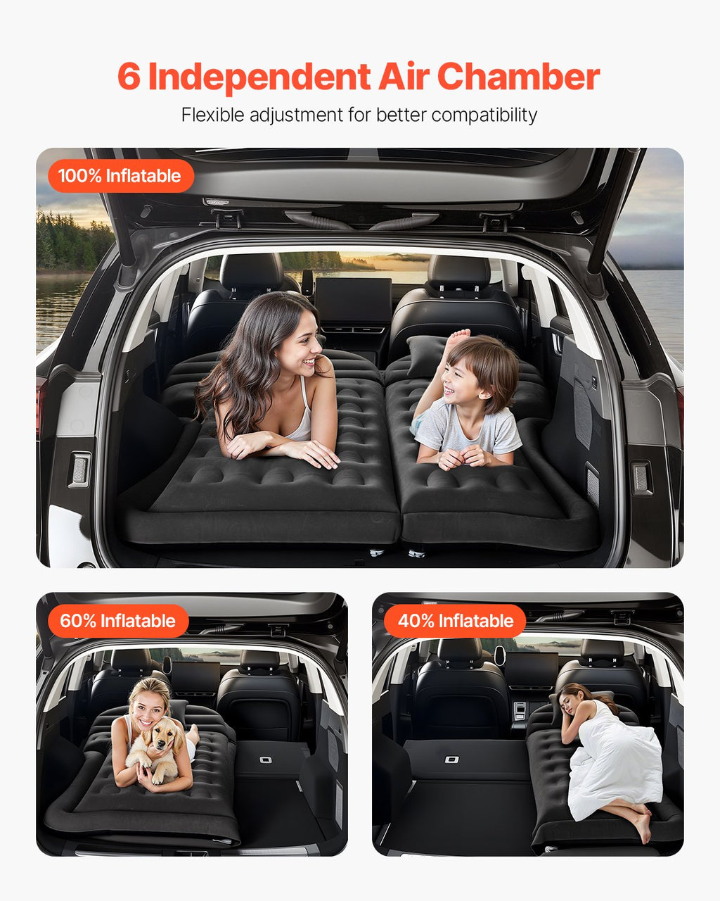 Car Air Mattress Inflatable Car Camping Travel Sleeping Bed SUV MPV Sedan
