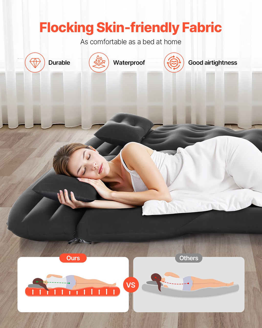Car Air Mattress Inflatable Car Camping Travel Sleeping Bed SUV MPV Sedan