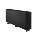 Firewood Rack with Waterproof Cover, 2.57m Outdoor Firewood Holder, 1/2 Cord Storage Metal Log Holder, 299kg Max Weight Capacity, Top Covered, Powder-Coated Wood Storage Rack for Fireplace Deck