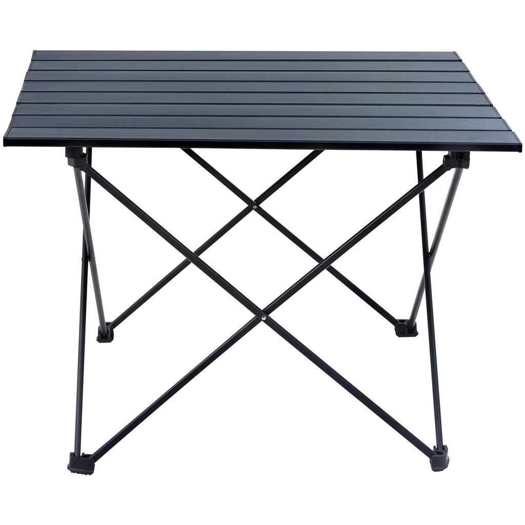Folding Camping Table, Outdoor Portable Side Tables, Lightweight Fold Up Table, Aluminum Alloy Ultra Compact Work Table with Carry Bag, For Cooking, Beach, Picnic, Travel, 22.2x15.9 inch, Black