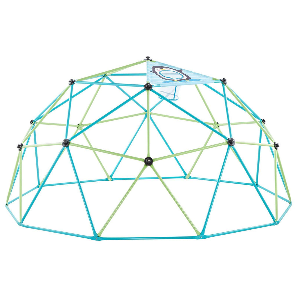 Climbing Dome, 305cm Geometric Dome Climber for Kids, 453kg Loading Jungle Gym Playground with Octopus Net & 2 Basketballs, Easy-Assembly Outdoor Backyard Climbing Toys - Gift for Boys Girls